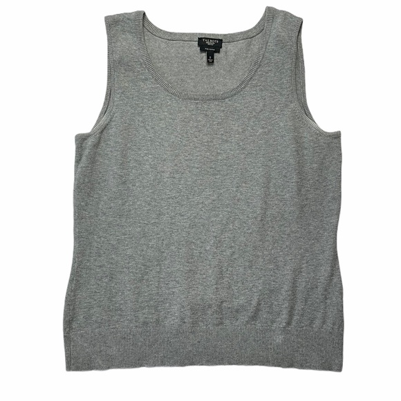 Vintage | Grey Cotton Blend Crew Neck Basic Knit Sweater Vest S - Picture 2 of 9